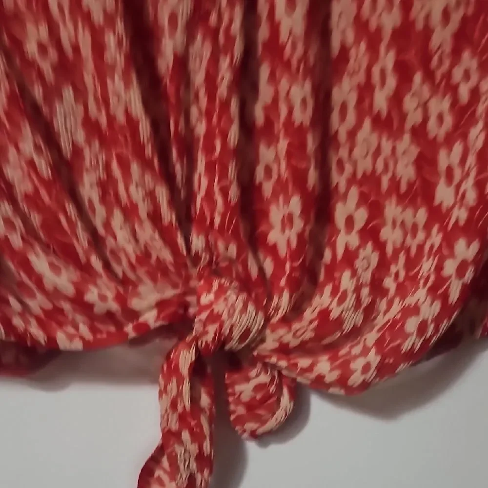 Madewell Red Floral Blouse